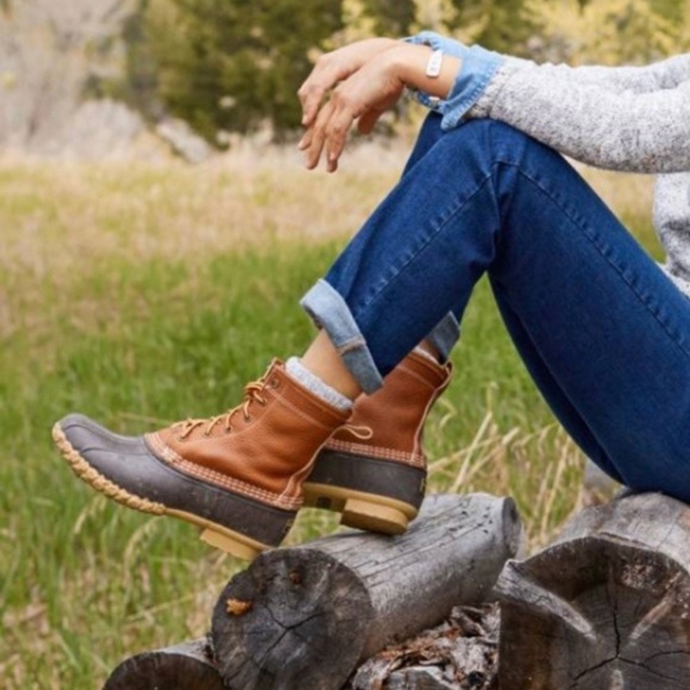 L.L. BEAN Women's 8" Bean Boots Tan Brown 6